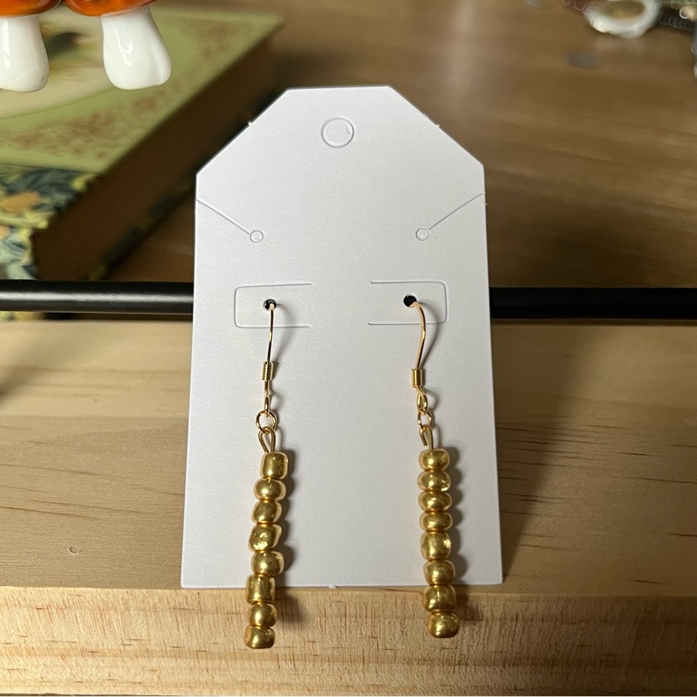 Handmade 18k Gold Plated Beaded Earrings